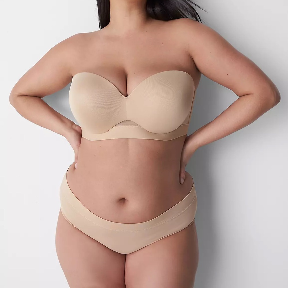 Comfort Bliss Lightly Lined Strapless Bra Lane Bryant 44DDD NWOT